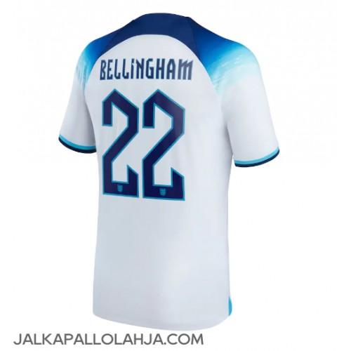 Englanti Jude Bellingham #22 Kopio Koti Pelipaita MM-kisat 2022 Lyhyet Hihat